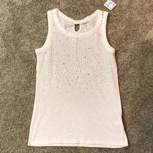 NWT girls sleeveless tank w sparkle -Justice